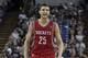 April 03, 2013; Sacramento, CA, USA; Houston Rockets small forward Chandler Parsons (25) reacts during a free-throw by the Sacramento Kings during the fourth quarter at Sleep Train Arena. The Houston Rockets defeated the Sacramento Kings 112-102. Mandatory Credit: Kelley L Cox-USA TODAY Sports