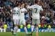 MADRID, SPAIN - APRIL 06: Mesut Ozil (C) of Real Madrid celebrates scoring with his teammate Cristiano Ronaldo (R) during the la Liga match between Real Madrid CF and Levante UD at Estadio Santiago Bernabeu on April 6, 2013 in Madrid, Spain. (Photo by Jasper Juinen/Getty Images)