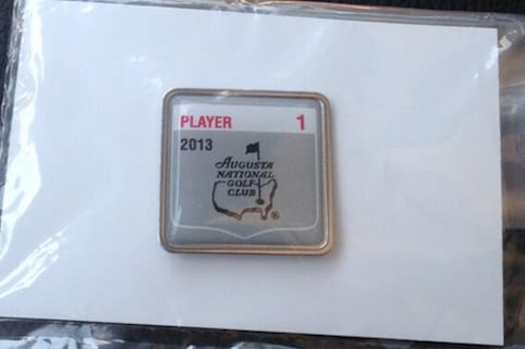 Bubba Watson Shows off 2013 Badge for Augusta