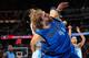 DENVER, CO - APRIL 04: Dirk Nowitzki #41 of the Dallas Mavericks battles for rebounding position with Kenneth Faried #35 of the Denver Nuggets at the Pepsi Center on April 4, 2013 in Denver, Colorado. The Nuggets defeated the Mavericks 95-94. NOTE TO USER: User expressly acknowledges and agrees that, by downloading and or using this photograph, User is consenting to the terms and conditions of the Getty Images License Agreement. (Photo by Doug Pensinger/Getty Images)