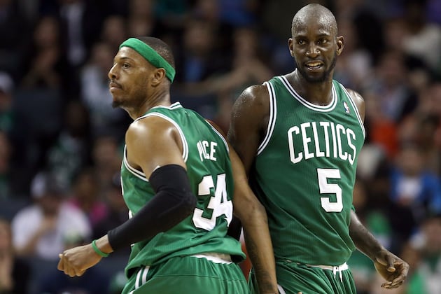 Kevin Garnett, Paul Pierce Active vs. Wizards