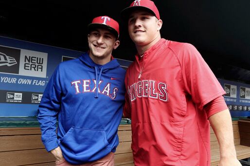 Heisman Winner Manziel Throws Out First Pitch