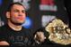 Dec 29, 2012; Las Vegas, NV, USA; Cain Velasquez attends post fight press conference following UFC 155 at the MGM Grand Garden Arena. Mandatory Credit: Gary A. Vasquez-USA TODAY Sports