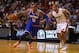 MIAMI, FL - APRIL 02: J.R. Smith #8 of the New York Knicks drives past Shane Battier #31 of the Miami Heat during a game at American Airlines Arena on April 2, 2013 in Miami, Florida. NOTE TO USER: User expressly acknowledges and agrees that, by downloading and or using this photograph, User is consenting to the terms and conditions of the Getty Images License Agreement. (Photo by Mike Ehrmann/Getty Images)