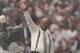 8 Jul 1997: Larry Doby throws the first pitch to start the All-Star Game at Jacobs Field in Cleveland, Ohio. Mandatory Credit: Doug Pensinger /Allsport