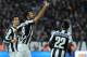 TURIN, ITALY - APRIL 06: Mirko Vucinic (C) of Juventus celebrates his second goal during the Serie A match between Juventus and Pescara at Juventus Arena on April 6, 2013 in Turin, Italy. (Photo by Valerio Pennicino/Getty Images)
