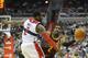 Mar 3, 2012; Washington, DC, USA; Cleveland Cavaliers point guard Kyrie Irving (2) passes the ball defended by Washington Wizards point guard John Wall (2) during the second half at the Verizon Center. The Wizards defeated the Cavaliers 101 - 98. Mandatory Credit: Brad Mills-USA TODAY Sports