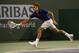 INDIAN WELLS, CA - MARCH 14: Roger Federer of Switzerland hits a return to Rafael Nadal of Spain during day 9 of the BNP Paribas Open at Indian Wells Tennis Garden on March 14, 2013 in Indian Wells, California. Nadal won 6-4, 6-2. (Photo by Stephen Dunn/Getty Images)