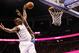 ORLANDO, FL - MARCH 25: Chris Bosh #1 of the Miami Heat is blocked by Andrew Nicholson #44 of the Orlando Magic at Amway Center on March 25, 2013 in Orlando, Florida. NOTE TO USER: User expressly acknowledges and agrees that, by downloading and or using this photograph, User is consenting to the terms and conditions of the Getty Images License Agreement. (Photo by Gary Bogdon/Getty Images)