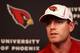 TEMPE, AZ - APRIL 02: Quarterback Carson Palmer of the Arizona Cardinals speaks at a press conference after being acquired in a trade with the Oakland Raiders at the team's training center facility on April 2, 2013 in Tempe, Arizona. (Photo by Christian Petersen/Getty Images)