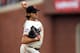 SAN FRANCISCO, CA - OCTOBER 24: Barry Zito #75 of the San Francisco Giants throws a pitch against the Detroit Tigers during Game One of the Major League Baseball World Series at AT&T Park on October 24, 2012 in San Francisco, California. (Photo by Doug Pensinger/Getty Images)