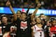 ATLANTA, GA - APRIL 08: Peyton Siva #3 of the Louisville Cardinals celebrate with teammates after they won 82-76 against the Michigan Wolverines during the 2013 NCAA Men's Final Four Championship at the Georgia Dome on April 8, 2013 in Atlanta, Georgia. (Photo by Andy Lyons/Getty Images)