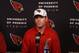 Apr. 2, 2013; Tempe, AZ, USA; Arizona Cardinals quarterback Carson Palmer during a press conference to announce his signing with the team at the Cardinals practice facility. Mandatory Credit: Mark J. Rebilas-USA TODAY Sports