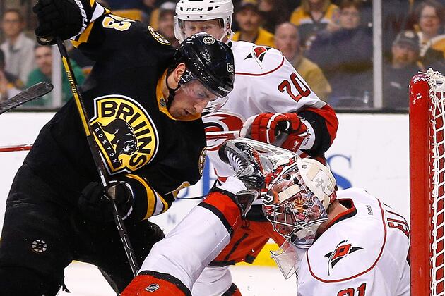 Bruins Cruise Past Reeling Hurricanes 6-2