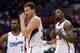 LOS ANGELES, CA - FEBRUARY 21: Chris Paul #3, Blake Griffin #32 and DeAndre Jordan #6 of the Los Angeles Clippers react to a foul during the game against the San Antonio Spurs at Staples Center on February 21, 2013 in Los Angeles, California. NOTE TO USER: User expressly acknowledges and agrees that, by downloading and or using this photograph, User is consenting to the terms and conditions of the Getty Images License Agreement. (Photo by Harry How/Getty Images)