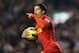 LIVERPOOL, ENGLAND - NOVEMBER 04: Luis Suarez of Liverpool celebrates scoring his team's first goal to make the score 1-1 during the Barclays Premier League match between Liverpool and Newcastle United at Anfield on November 4, 2012 in Liverpool, England. (Photo by Alex Livesey/Getty Images)