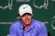 AUGUSTA, GA - APRIL 09: Rory McIlroy of Northern Ireland speaks to the media during a practice round prior to the start of the 2013 Masters Tournament at Augusta National Golf Club on April 9, 2013 in Augusta, Georgia. (Photo by Mike Ehrmann/Getty Images)
