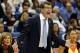 NEW ORLEANS, LA - APRIL 07: Head coach Geno Auriemma of the Connecticut Huskies reacts during the game against the Notre Dame Fighting Irish during the National Semifinal game of the 2013 NCAA Division I Women's Basketball Championship at the New Orleans Arena on April 7, 2013 in New Orleans, Louisiana. (Photo by Chris Graythen/Getty Images)