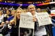 NEW ORLEANS, LA - APRIL 09: Connecticut Huskies fans celebrate after defeating the Louisville Cardinals during the 2013 NCAA Women's Final Four Championship at New Orleans Arena on April 9, 2013 in New Orleans, Louisiana. (Photo by Stacy Revere/Getty Images)