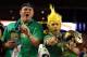 MIAMI GARDENS, FL - JANUARY 07: Fans of the Notre Dame Fighting Irish cheer prior to the 2013 Discover BCS National Championship game at Sun Life Stadium on January 7, 2013 in Miami Gardens, Florida. (Photo by Streeter Lecka/Getty Images)