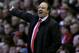 LIVERPOOL, ENGLAND - APRIL 29: Liverpool Manager Rafael Benitez issues instructions during the UEFA Europa League Semi-Final Second Leg match between Liverpool and Atletico Madrid at Anfield on April 29, 2010 in Liverpool, England. (Photo by Alex Livesey/Getty Images)