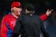 ATLANTA, GA - APRIL 3: Manager Charlie Manuel #41 of the Philadelphia Phillies argues a call with an umpire in the seventh inning of the game against the Atlanta Braves at Turner Field on April 3, 2013 in Atlanta, Georgia. (Photo by Daniel Shirey/Getty Images)