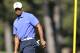 Apr 10, 2013; Augusta, GA, USA; Tiger Woods putts on the 17th green during a practice round for the 2013 The Masters golf tournament at Augusta National Golf Club. Mandatory Credit: Jack Gruber-USA TODAY Sports