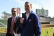 April 5, 2012; Chicago, IL, USA; Chicago Cubs owners Todd Ricketts (left) and Tom Ricketts (right) speak before the game against the Washington Nationals on opening day at Wrigley Field. Mandatory Credit: Rob Grabowski-USA TODAY Sports