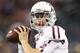 Jan 04, 2013; Arlington, TX, USA; Texas A&M Aggies quarterback Johnny Manziel (2) warms up before the game against the Oklahoma Sooners in the 2013 Cotton Bowl at Cowboys Stadium. Texas A&M won 41-13. Mandatory Credit: Kevin Jairaj-USA TODAY Sports