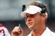 EAST RUTHERFORD, NJ - SEPTEMBER 08: Head coach Lane Kiffin of the USC Trojans during a game against the Syracuse Orangeat MetLife Stadium on September 8, 2012 in East Rutherford, New Jersey. (Photo by Rich Schultz/Getty Images)