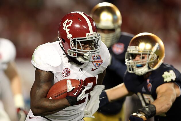 At Alabama's 2nd Pro Day, Eddie Lacy Leaves Satisfied with Times