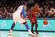 Feb 29, 2012; New York, NY, USA; Cleveland Cavaliers point guard Kyrie Irving (2) looks to pass as New York Knicks small forward Carmelo Anthony (7) defends during the first quarter at Madison Square Garden. Mandatory Credit: Anthony Gruppuso-USA TODAY Sports