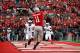COLUMBUS, OH - NOVEMBER 19: Jake Stoneburner #11 of the Ohio State Buckeyes catches a pass for a touchdown during the second quarter against the Penn State Nittany Lions on November 19, 2011 at Ohio Stadium in Columbus, Ohio. (Photo by Kirk Irwin/Getty Images)