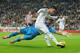 MADRID, SPAIN - NOVEMBER 17: Jose Maria Callejon (R) of Real Madrid tries to shoot past Gorka Iraizoz of Athletic Club during the La Liga match between Real Madrid CF and Athletic Club de Bilbao at estadio Santiago Bernabeu on November 17, 2012 in Madrid, Spain. (Photo by Denis Doyle/Getty Images)