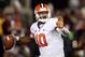 TALLAHASSEE, FL - SEPTEMBER 22: Tajh Boyd #10 of the Clemson Tigers during their game at Doak Campbell Stadium on September 22, 2012 in Tallahassee, Florida. (Photo by Streeter Lecka/Getty Images)