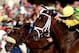 LEXINGTON, KY - APRIL 13: Java's War #4, riden by Julien Leparoux, crosses the finish line ahead of Palace Malice #5, riden by Garrett Gomez to win the 89th Toyota Blue Grass Stakes at Keenland Race Course on April 13, 2013 in Lexington, Kentucky. (Photo by Matthew Stockman/Getty Images)