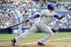SAN DIEGO, CA - AUGUST 4: Jordany Valdespin #1 of the New York Mets hits an RBI double in the second inning of a baseball game against the San Diego Padres at Petco Park on August 4, 2012 in San Diego, California. (Photo by Denis Poroy/Getty Images)