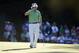 Apr 13, 2013; Augusta, GA, USA; Brandt Snedeker reacts after making a putt on the 15th green during the third round of the 2013 The Masters golf tournament at Augusta National Golf Club. Mandatory Credit: Jack Gruber-USA TODAY Sports