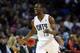 CHARLOTTE, NC - MARCH 08: Kemba Walker #15 of the Charlotte Bobcats reacts to a call during their game against the Oklahoma City Thunder at Time Warner Cable Arena on March 8, 2013 in Charlotte, North Carolina. NOTE TO USER: User expressly acknowledges and agrees that, by downloading and or using this photograph, User is consenting to the terms and conditions of the Getty Images License Agreement. (Photo by Streeter Lecka/Getty Images)