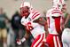 EAST LANSING, MI - NOVEMBER 03: Eric Martin #46 of the Nebraska Cornhuskers reacts after a third down stop in the third quarter while playing the Michigan State Spartans at Spartan Stadium Stadium on November 3, 2012 in East Lansing, Michigan. Nebraska won the game 28-24. (Photo by Gregory Shamus/Getty Images)