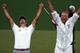 AUGUSTA, GA - APRIL 14: Adam Scott of Australia reacts alongside caddie Steve Williams after Scott makes a birdie putt on the second sudden death playoff hole to defeat Angel Cabrera of Argentina to win the 2013 Masters Tournament at Augusta National Golf Club on April 14, 2013 in Augusta, Georgia. (Photo by Andrew Redington/Getty Images)