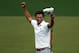 AUGUSTA, GA - APRIL 14: Adam Scott of Australia celebrates after Scott makes a birdie putt on the second sudden death playoff hole to defeat Angel Cabrera of Argentina to win the 2013 Masters Tournament at Augusta National Golf Club on April 14, 2013 in Augusta, Georgia. (Photo by Andrew Redington/Getty Images)