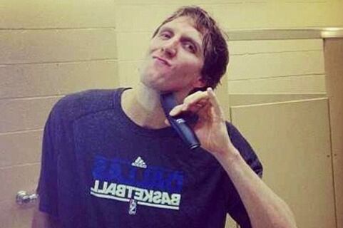 Dirk Goes for Clean Shave Following Win