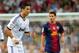 MADRID, SPAIN - AUGUST 29: Cristiano Ronaldo of Real Madrid and Leo Messi of FC Barcelona react during the Supercopa second leg match between Real Madrid and Barcelona at Estadio Santiago Bernabeu on August 29, 2012 in Madrid, Spain. (Photo by Gonzalo Arroyo Moreno/Getty Images)
