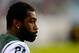 August 30, 2012; Philadelphia, PA, USA; New York Jets cornerback Darrelle Revis (24) shown on the sidelines against the Philadelphia Eagles during the second quarter at Lincoln Financial Field. Mandatory Credit: Dale Zanine-USA TODAY Sports