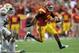 LOS ANGELES, CA - NOVEMBER 12: Wide receiver Robert Woods #2 of the USC Trojans carries the ball on an end around play against the Washington Huskies at the Los Angeles Memorial Coliseum on November 12, 2011 in Los Angeles, California. USC won 40-17. (Photo by Stephen Dunn/Getty Images)