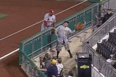 GIF: Pirates Fan with Giant Glove Catches Foul Ball