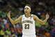 April 7, 2013; New Orleans, LA, USA; California Golden Bears guard Layshia Clarendon (23) talks to her teammates against the Louisville Cardinals during the first half in the semifinals during the 2013 NCAA womens Final Four at the New Orleans Arena. Mandatory Credit: Derick E. Hingle-USA TODAY Sports