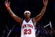 NEW YORK - JANUARY 14: Quentin Richardson #23 of the New York Knicks celebrates a teammate's basket in the final minutes against the Washington Wizards at Madison Square Garden January 14, 2009 in New York City. NOTE TO USER: User expressly acknowledges and agrees that, by downloading and/or using this Photograph, User is consenting to the terms and conditions of the Getty Images License Agreement. (Photo by Chris McGrath/Getty Images)