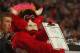 Pre-game hijinks from Benny the Bull.